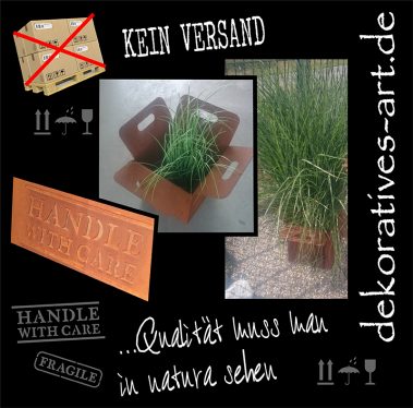 Kartonagen Pflanztopf ausgefallen design garten dekoratives Unterknöringen Rost Deko Burgau Metall Deco Ziergras