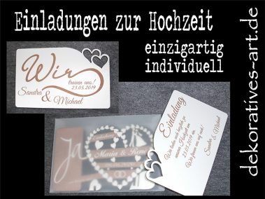 dekoratives Burgau Unterknöringen Gravur Hochzeit Geschenk Ehe Name Liebe Glas Deko Einladung