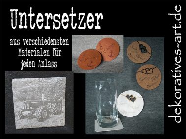 dekoratives Burgau Unterknöringen Gravur Werbung Werbemittel Firma Logo gravieren Laser Filz Untersetzer Bier