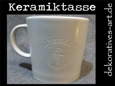 dekoratives Burgau Unterknöringen Gravur Werbung Werbemittel Firma Logo gravieren Laser Tasse Cafe Kaffee
