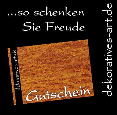 dekoratives Unterknöringen Rost Deko Metall Garten Gutschein Geschenk Idee Geburtstag Weihnachten Valentinstag Jahrestag